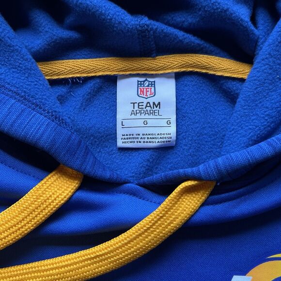 NFL Los Angeles Rams Size Large Mens Hoodie Blue and  Yellow NWOT - Picture 5 of 12
